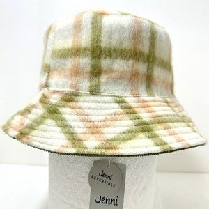 JENNI Women's Reversible Soft Corduroy Bucket Hat Olive